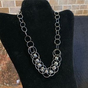Dark silver chain necklace